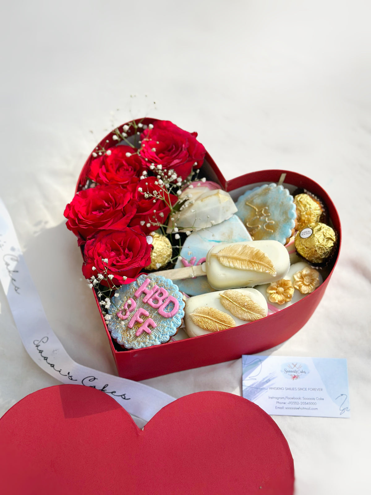 The Vow treat box cake from Saaaaiscakes Karachi
