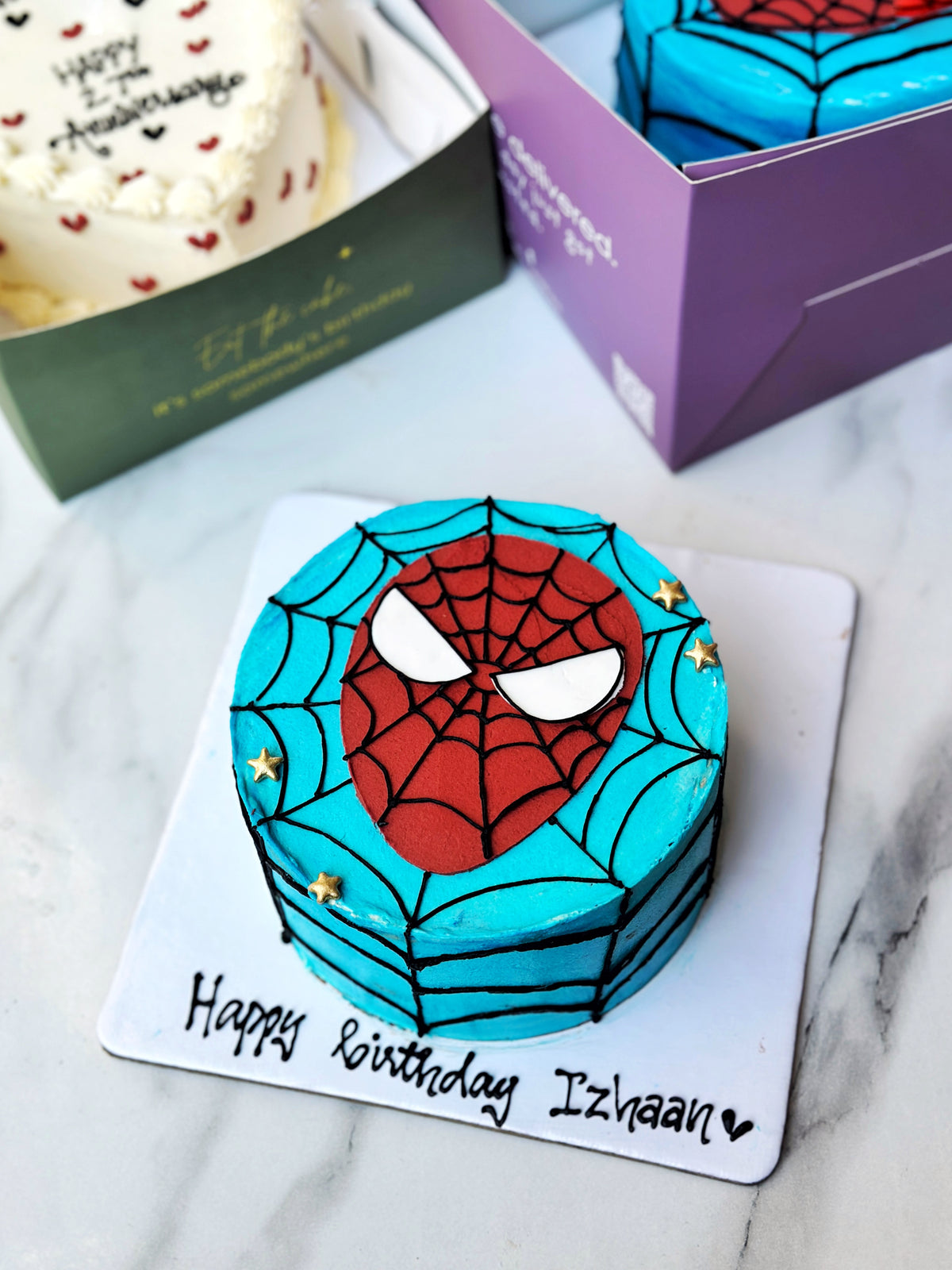 Spidey cake from Saaaaiscakes Karachi
