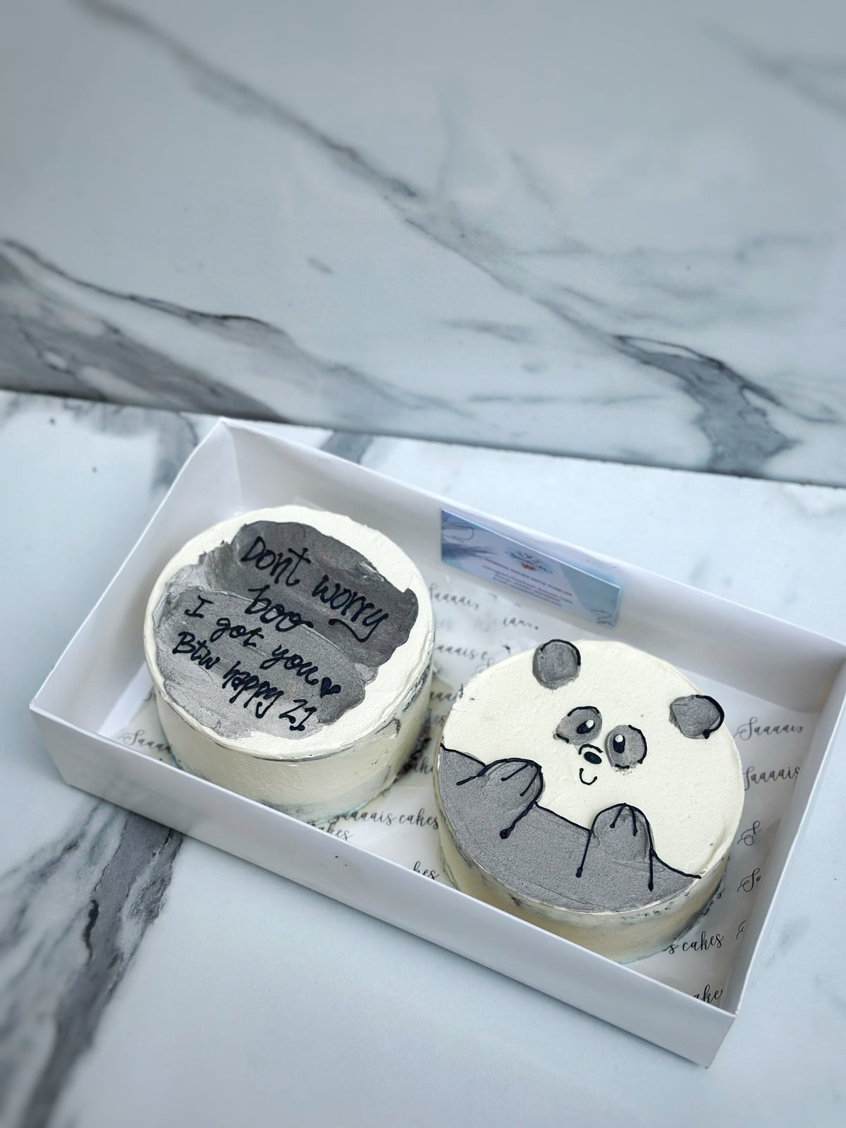 panda duo cake from Saaaaiscakes Karachi