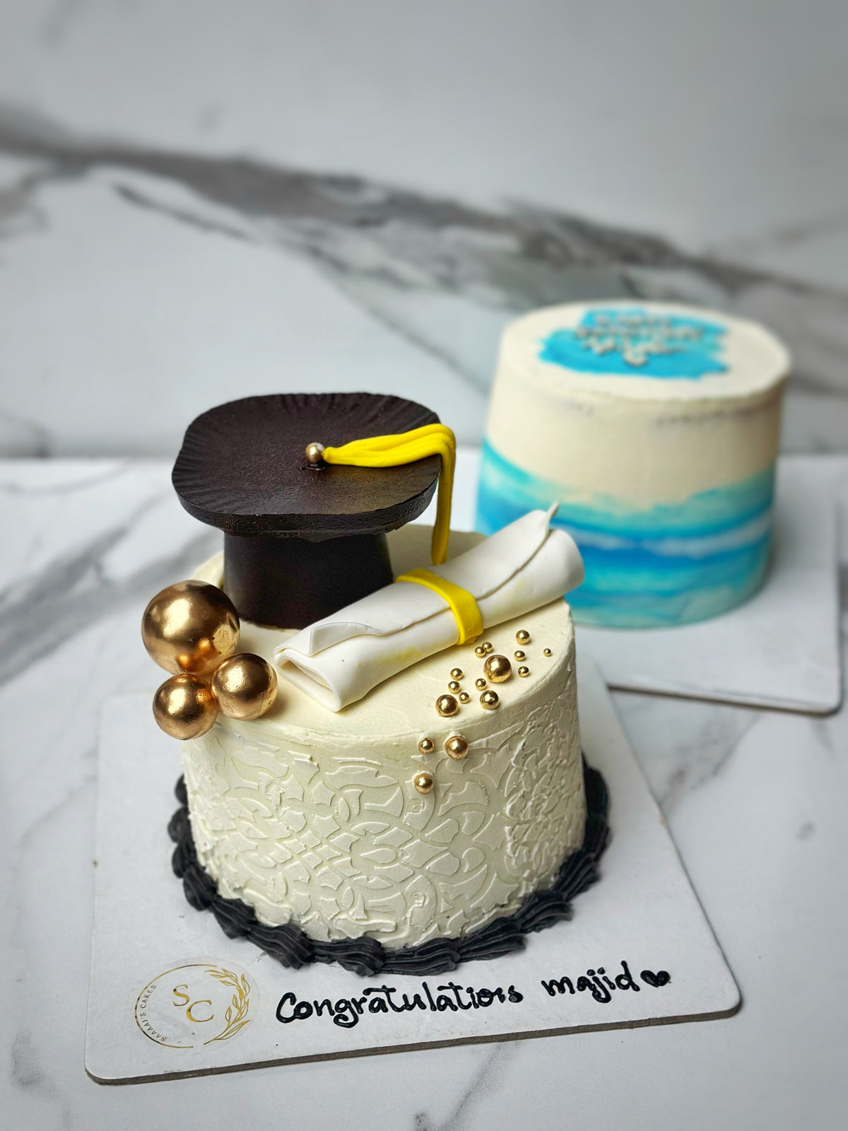 Tassel worth the hassle cake from Saaaaiscakes Karachi
