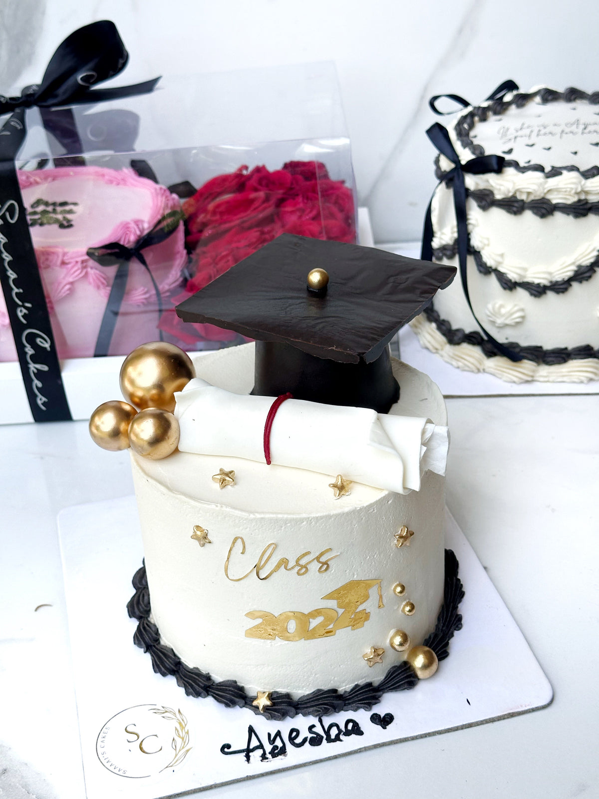 grad glory cake from Saaaaiscakes Karachi