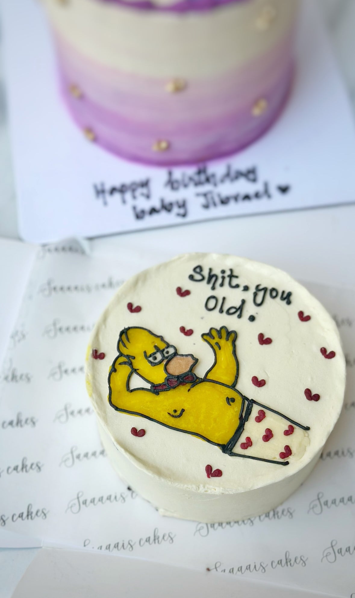 Lazy simpson cake from Saaaaiscakes Karachi