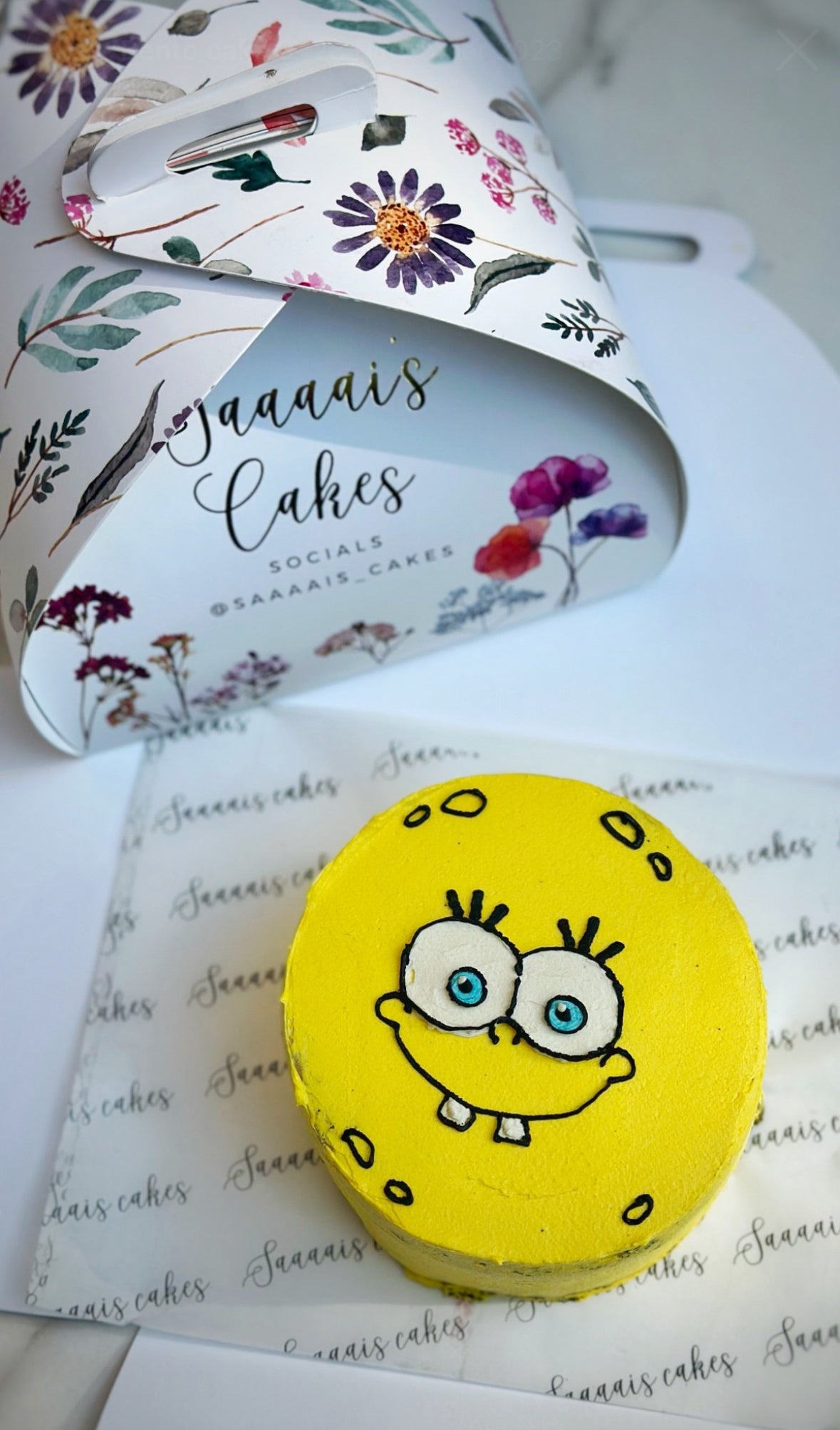 Sponge bob cake from Saaaaiscakes Karachi