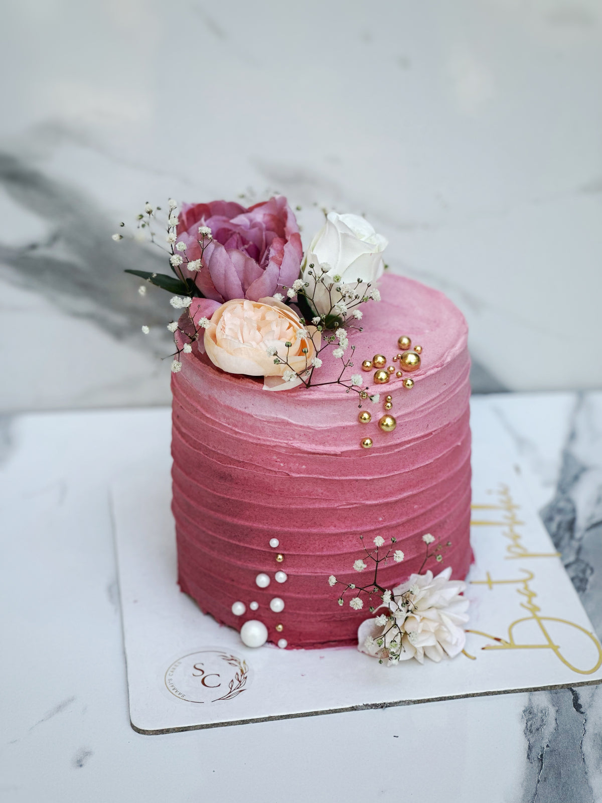 pretty in pink cake from Saaaaiscakes Karachi