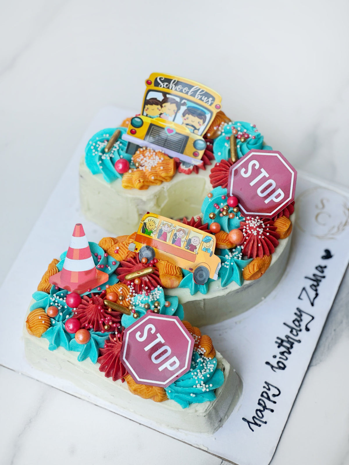 number cake cake from Saaaaiscakes Karachi
