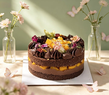 Velvet Mango Choco Cake